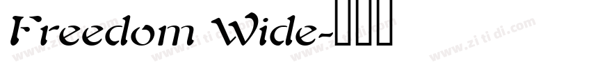 Freedom Wide字体转换